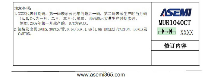 ASEMI超快恢復MURF1040CT