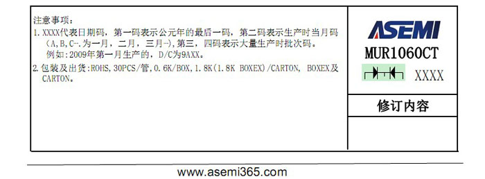 ASEMI超快恢復MURF1060CT